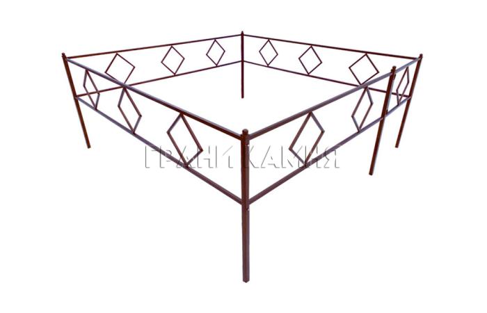 Металлическая ограда для могилы №9