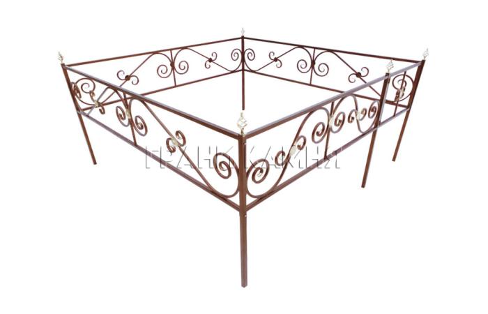 Оградка на могилу металлическая №10