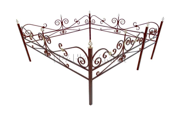 Оградка металлическая на могилу №11