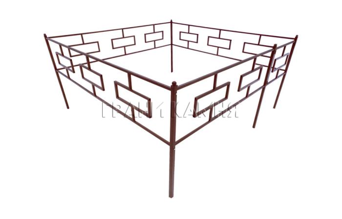 Металлическая оградка на могилу №12