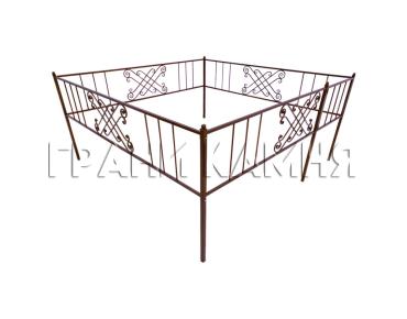 Оградка на кладбище металлическая №13