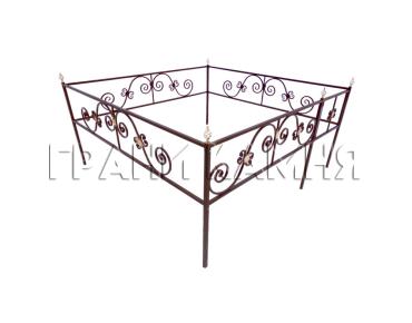 Оградка металлическая на кладбище №14