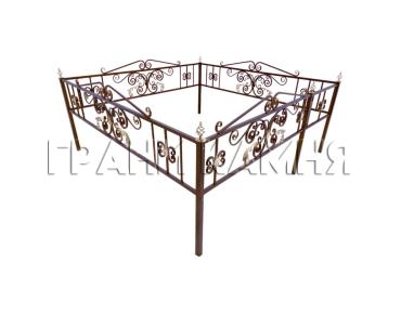 Оградка для могилы металлическая №16