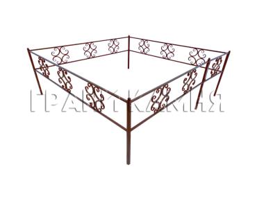 Оградка металлическая для могилы №17