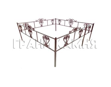Ограда на могилу металлическая №19