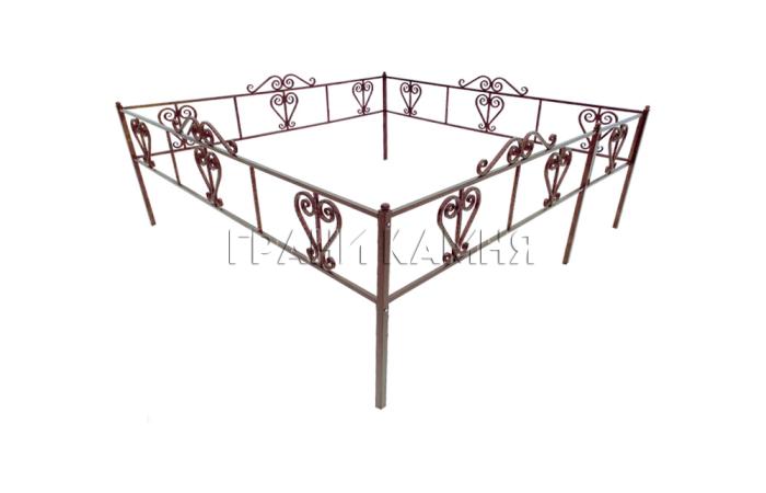 Ограда на могилу металлическая №19