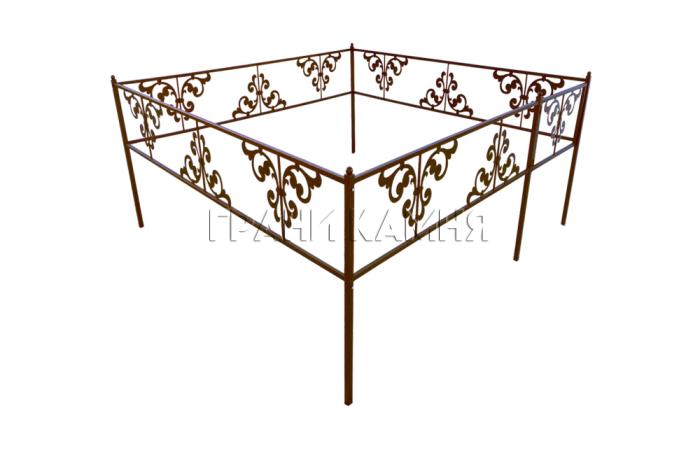 Ограда металлическая на могилу №20