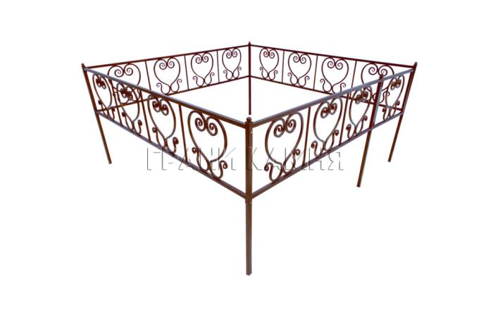 Металлическая ограда на могилу №21