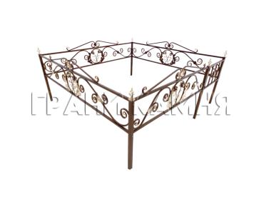 Ограда для могилы металлическая с цинкогрунтом №22