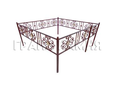 Ограда на могилу кованая с цинкогрунтом №23