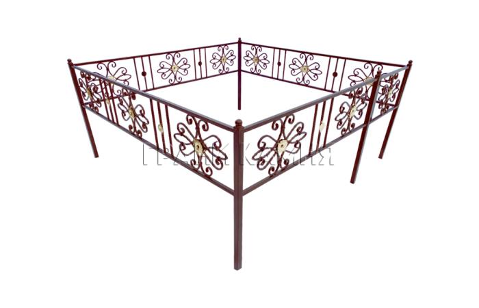 Ограда на могилу кованая с цинкогрунтом №23