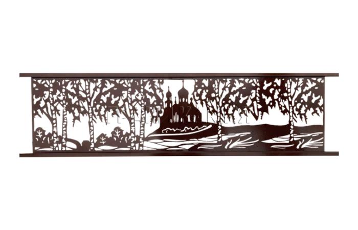 Металлическая ограда для могилы № 25 Храм, лазерная резка