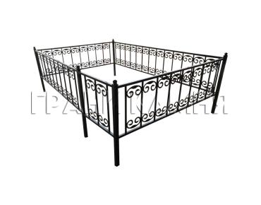 Ограда на кладбище металлическая №26