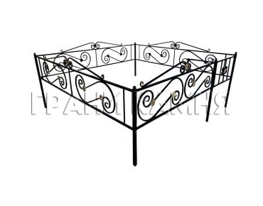 Ограда металлическая на кладбище №27