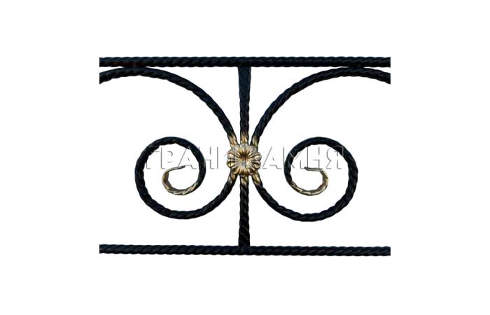 Металлическая ограда на кладбище №28