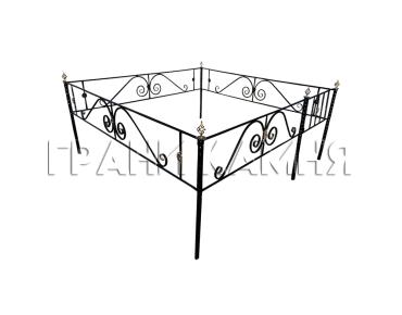 Металлическая ограда на кладбище №28