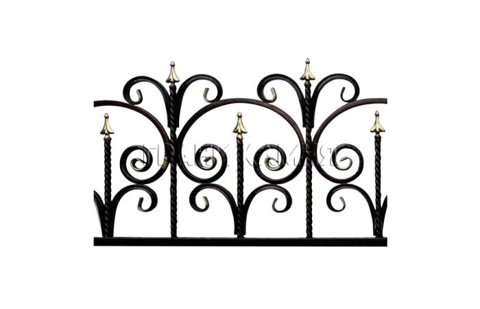 Ограда на могилу металлическая с цинкогрунтом №32