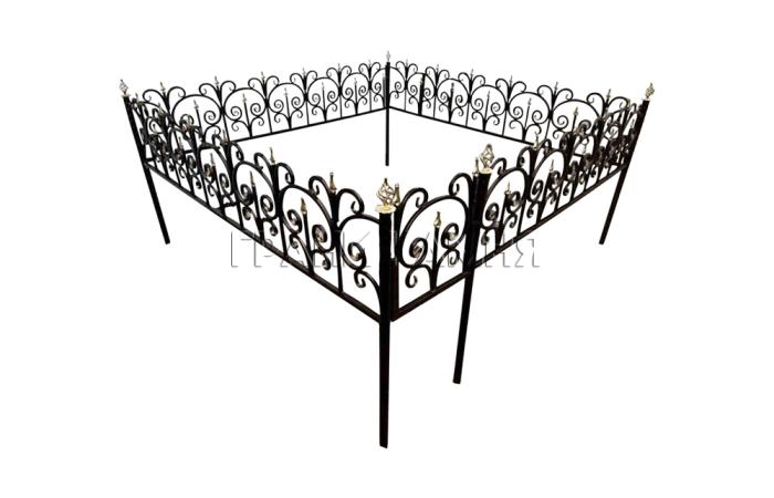 Ограда на могилу металлическая с цинкогрунтом №32