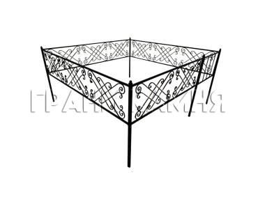 Металлическая оградка на кладбище №35