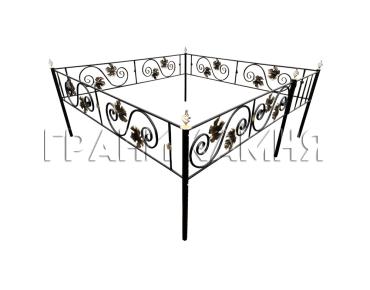 Оградка для могилы металлическая №36