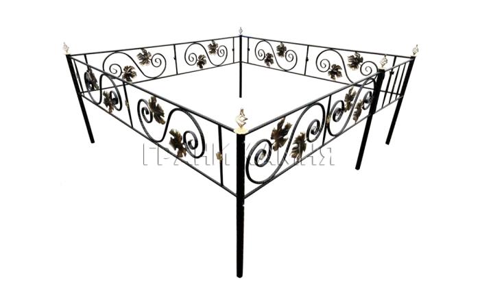 Оградка для могилы металлическая №36