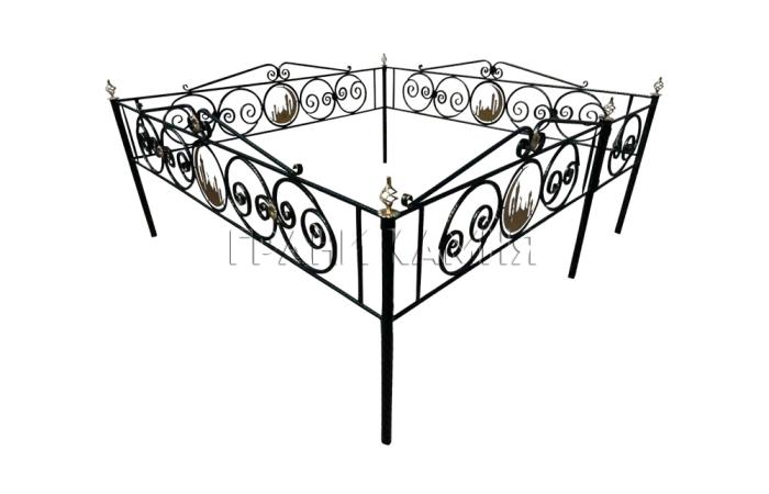 Металлическая оградка для могилы №38 Минорет