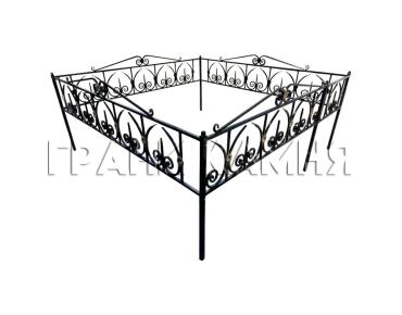 Ограда на кладбище металлическая №39