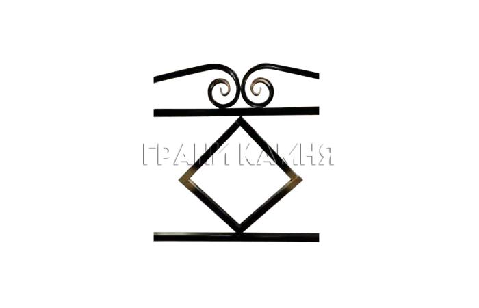 Металлическая ограда на кладбище №41