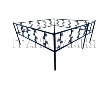 Ограда для могилы металлическая №42