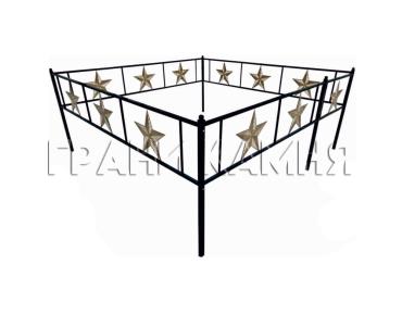 Металлическая ограда для могилы №44