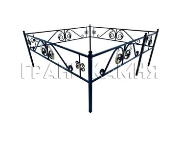 Оградка на могилу металлическая №46
