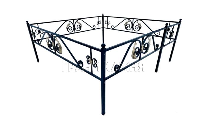 Оградка на могилу металлическая №46