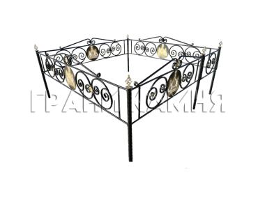 Металлическая ограда на могилу №47 Храм
