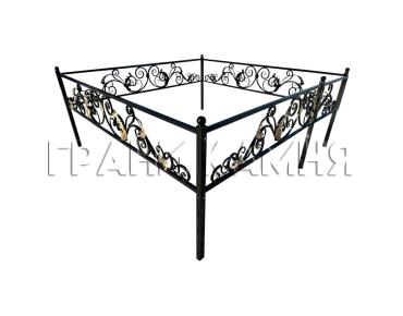 Оградка металлическая на могилу №48