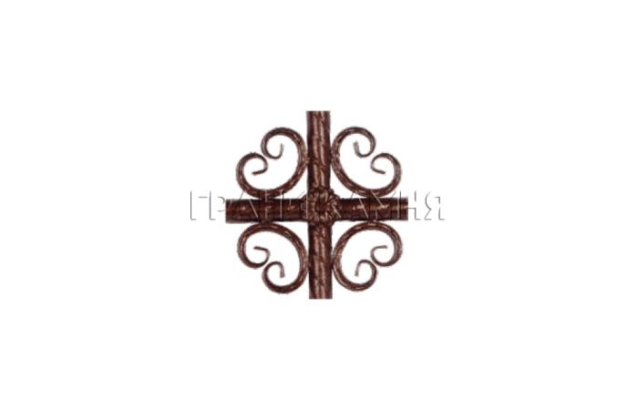 Крест на могилу металлический №6