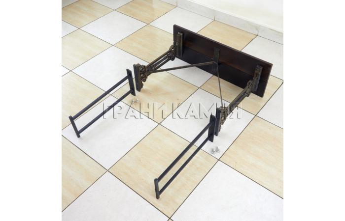 Чугунная скамейка ритуальная