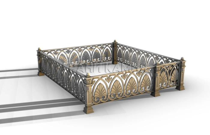 Чугунная оградка на кладбище №12 'Пальметта'