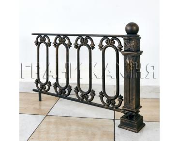 Чугунная ограда на могилу №3 'Овал'