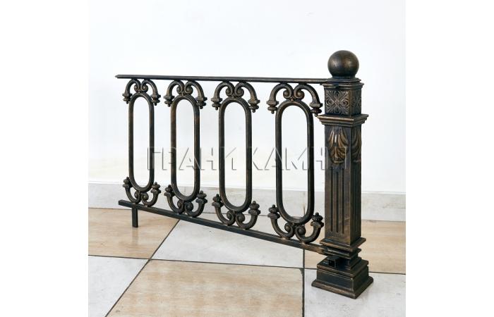 Чугунная ограда на могилу №3 'Овал'