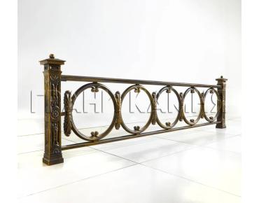 Чугунная ограда на могилу №5 'Кольцо'