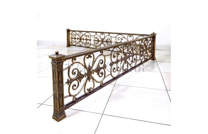 Чугунная ограда на могилу №6 'Цветок'