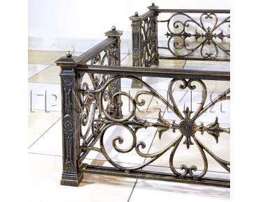 Чугунная ограда на могилу №6 'Цветок'