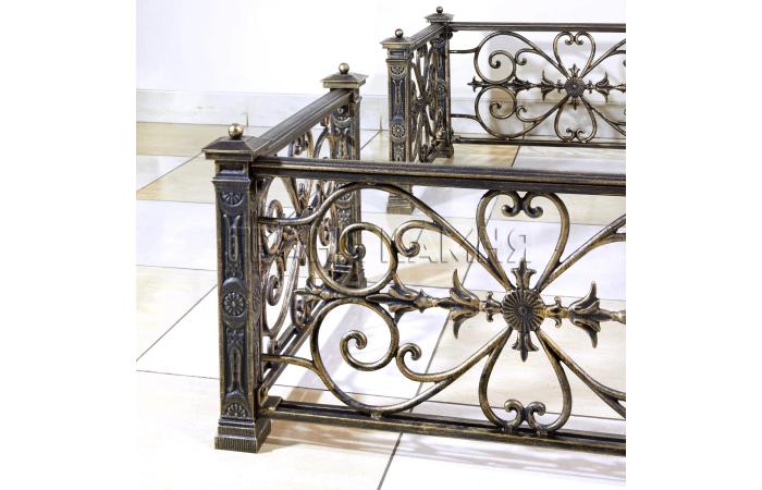 Чугунная ограда на могилу №6 'Цветок'