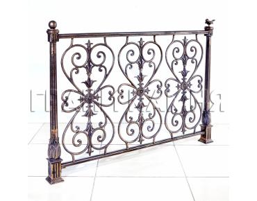 Чугунная ограда на могилу №10 'Вензеля'
