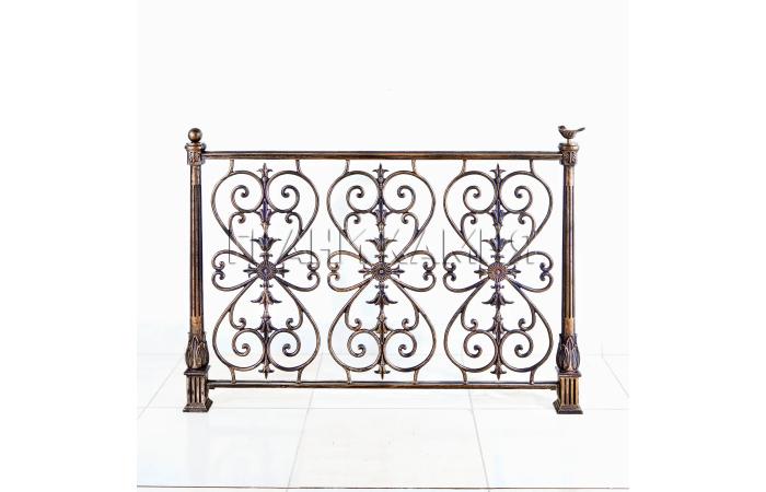 Чугунная ограда на могилу №10 'Вензеля'