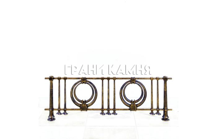 Чугунная ограда на могилу №12 'Модерн малая' со столбами