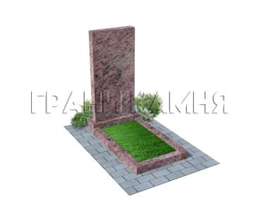 Вертикальный гранитный памятник прямой розовый №27