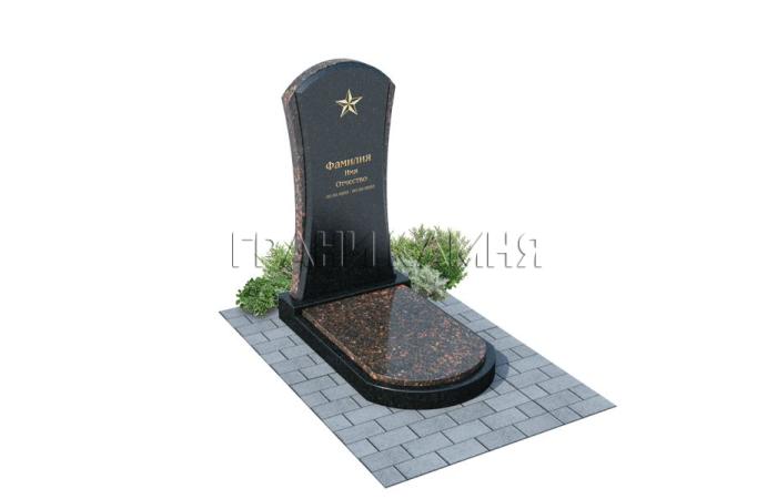 Вертикальный комбинированный памятник военнослужащему ПДВ №13