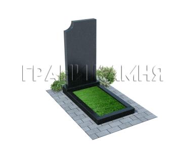Вертикальный гранитный памятник резной №12