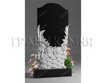 Вертикальный гранитный памятник резной № 44/10